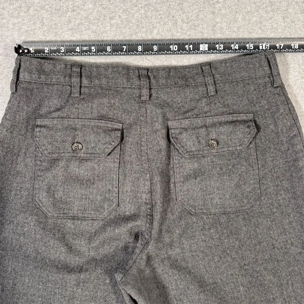 Banana Republic Vintage Men's Gray Wool Dress Pants Size 35 Classic Fit
